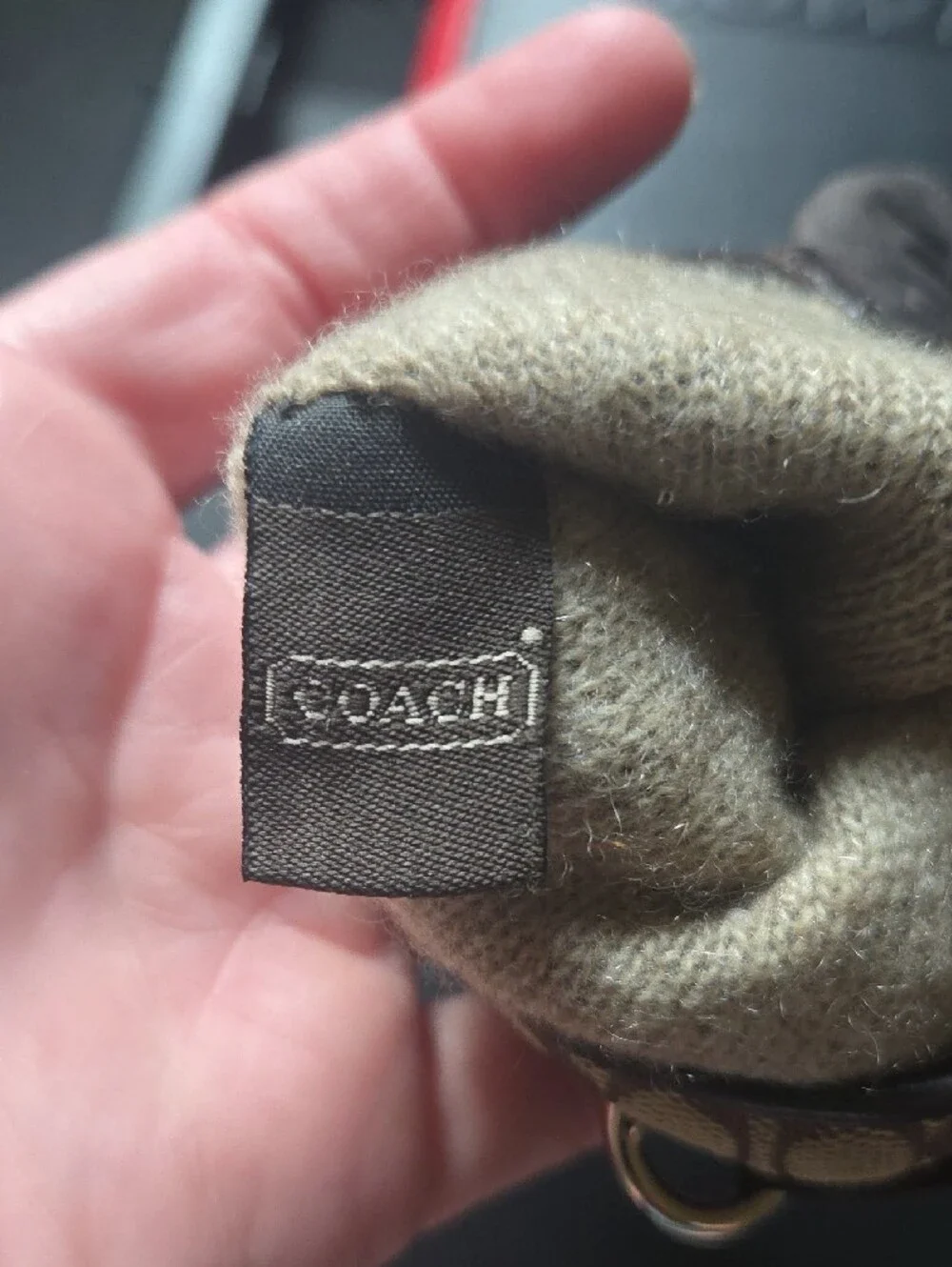 Coach Brown Leather Driving Gloves with Signature Horsebit Trim